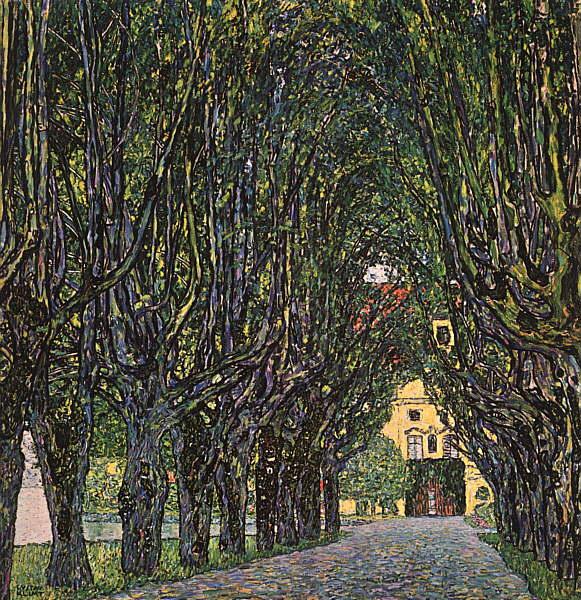 Gustav Klimt Avenue in Schloss Kammer Park Germany oil painting art